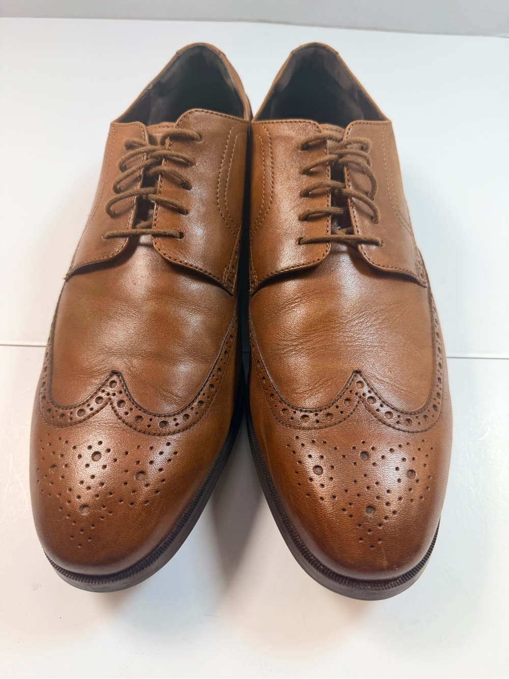 Cole Haan Jefferson Grand Os Wingtip Oxford British Tan C23795 Mens size 13 - Picture 2 of 6